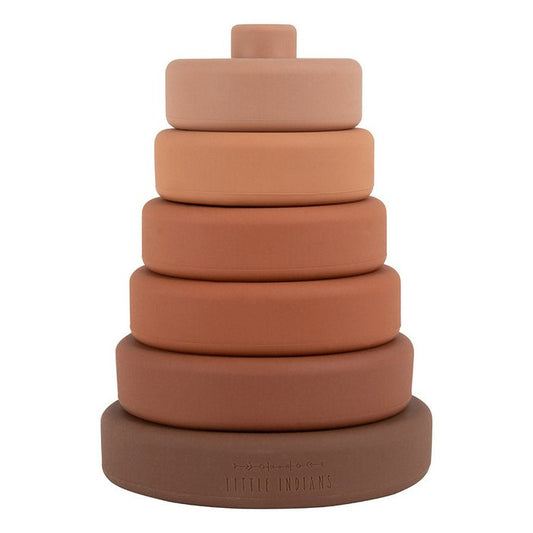Stapeltoren siliconen Amber Brown van Little Indians Kidswear