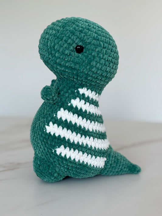 Dino groot in groen en gebroken wit