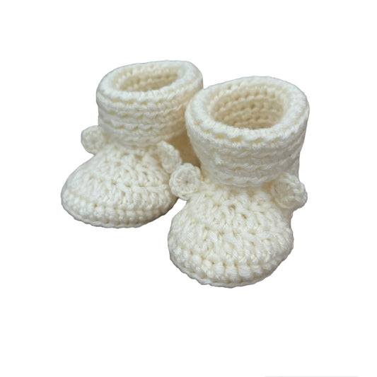 Slofjes beren oortjes gebroken wit