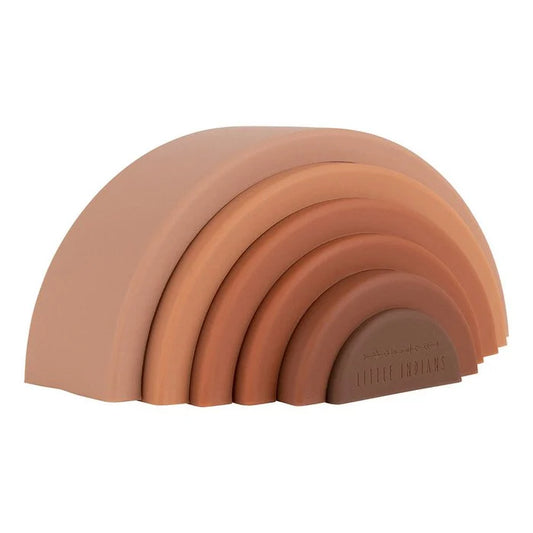 Regenboog siliconen Amber Brown van Little Indians Kidswear