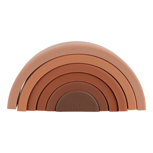 Regenboog siliconen Amber Brown van Little Indians Kidswear