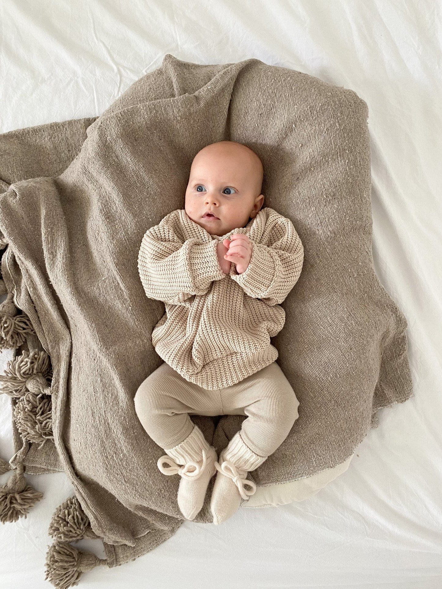 Petite Noé - Merino slofjes Off White