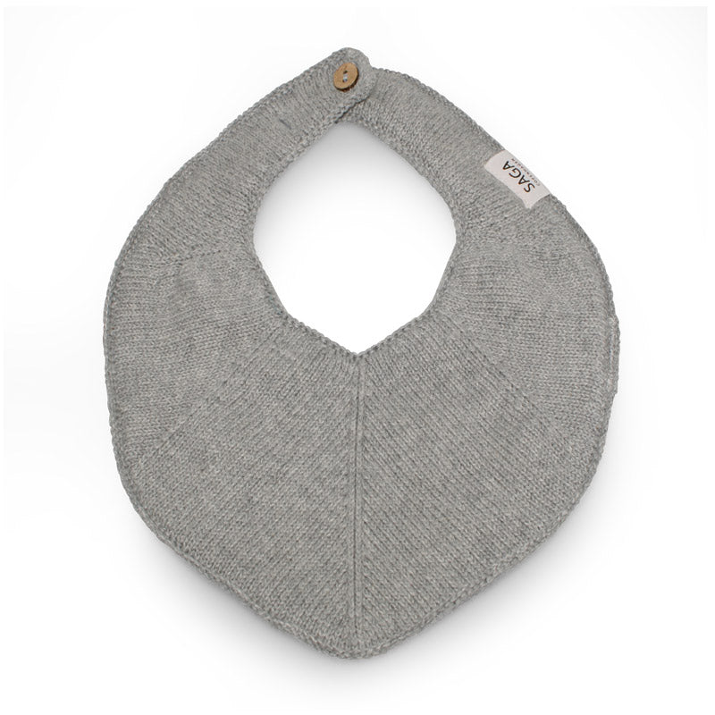 Knitted Bib Fjola SAGA Copenhagen Grey Melange