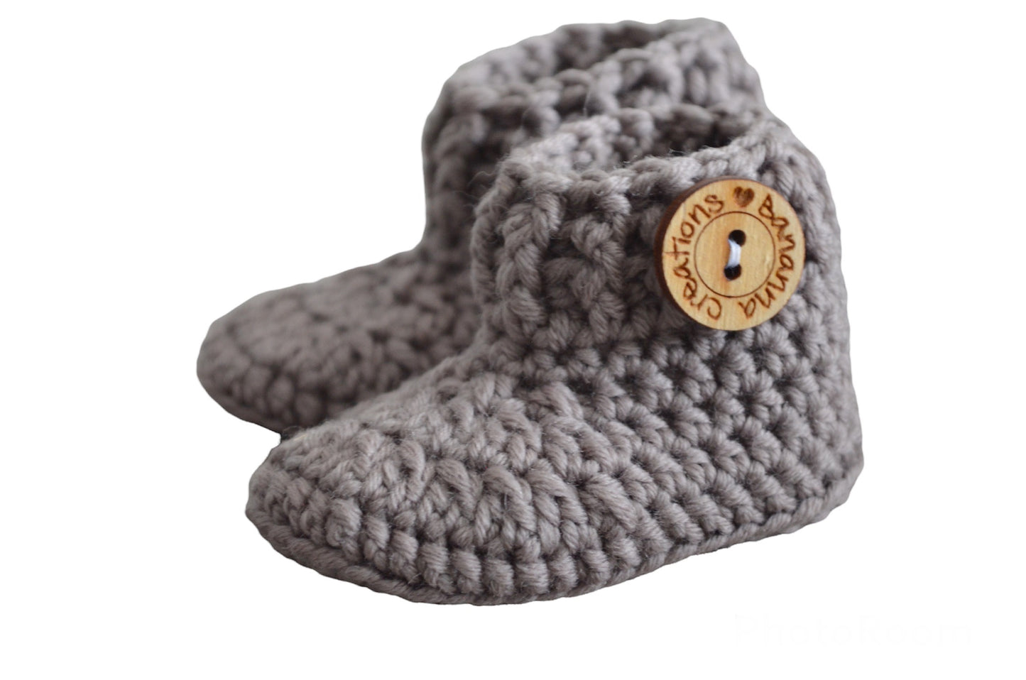 Babyslofjes Merino BanannaCreations in Taupe