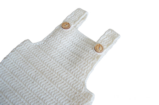 Romper merino BanannaCreations in Gebroken wit