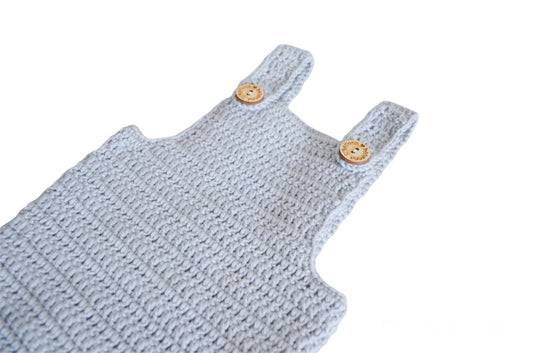 Romper merino BanannaCreations in Lichtgrijs