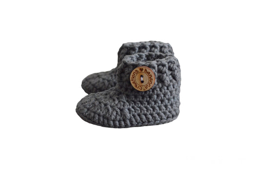 Babyslofjes Merino BanannaCreations in Donker Olijfgroen