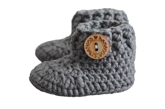 Babyslofjes Merino BanannaCreations in Donker Olijfgroen