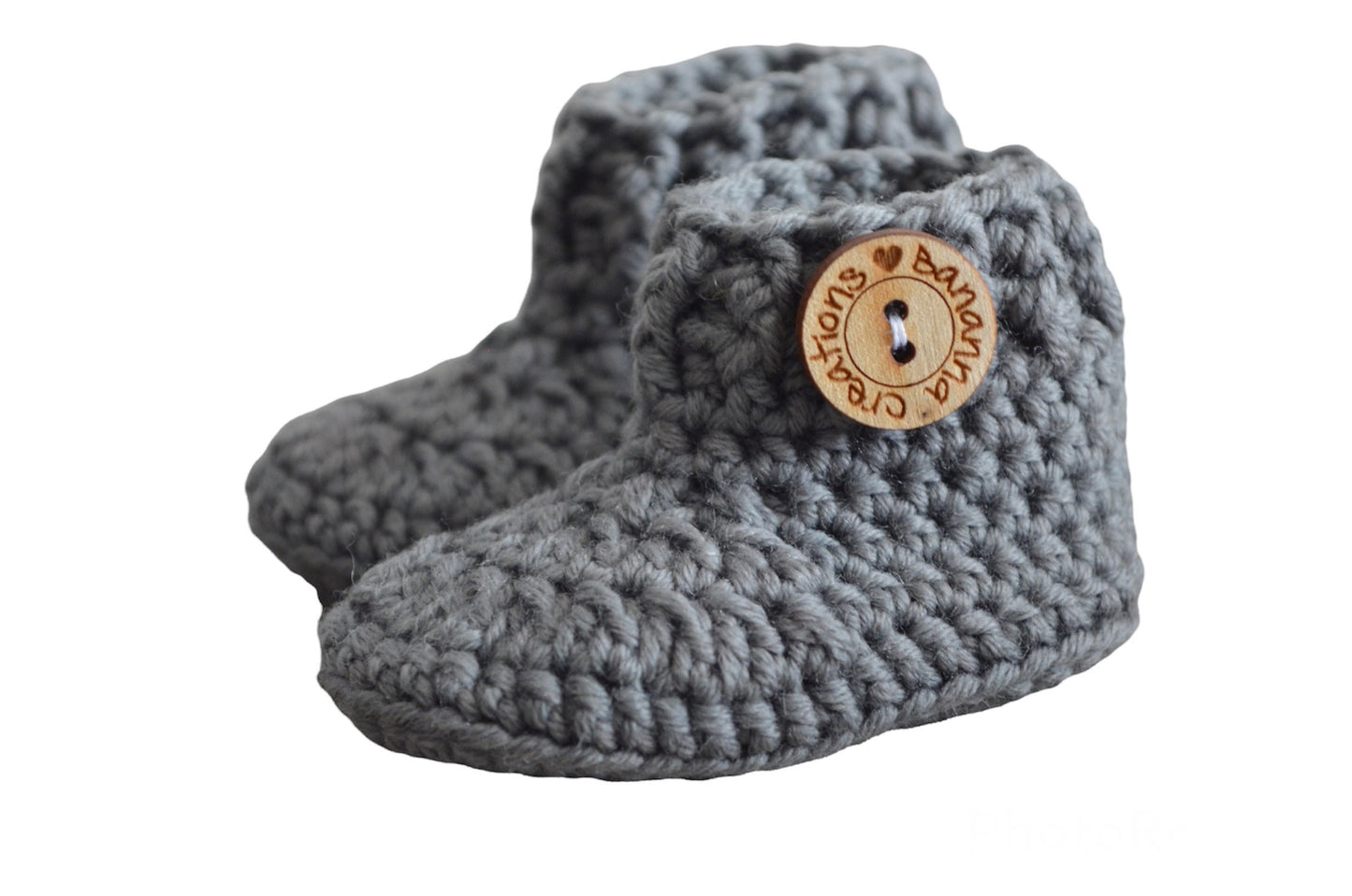 Babyslofjes Merino BanannaCreations in Donker Olijfgroen