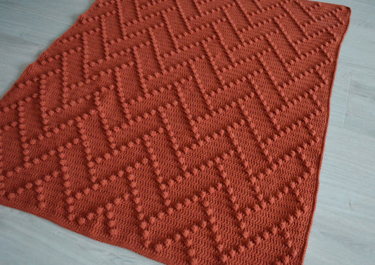 Bricks Babydeken van BanannaCreations in Terracotta