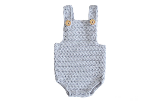 Romper merino BanannaCreations in Lichtgrijs