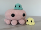 Roze kwal met babies